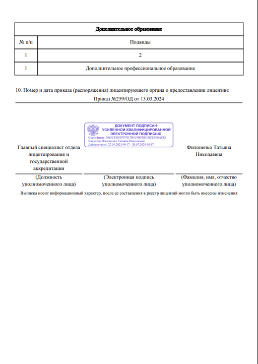 Лицензия на образовательную деятельность — страница 3